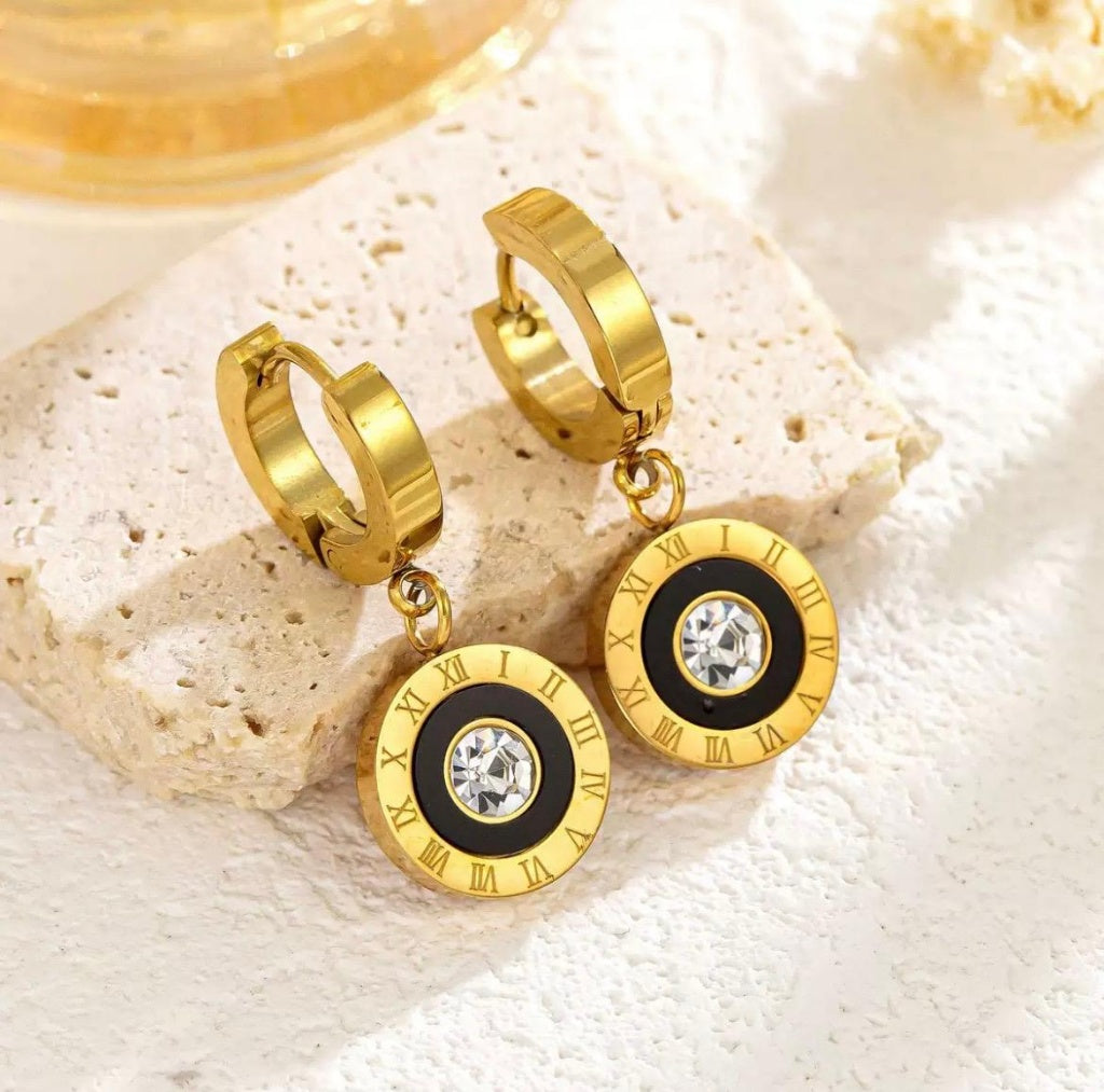 Roman number diamond danglers
