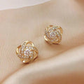 Spiral diamond earrings