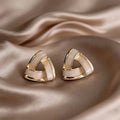 Enamel Triangle Earrings